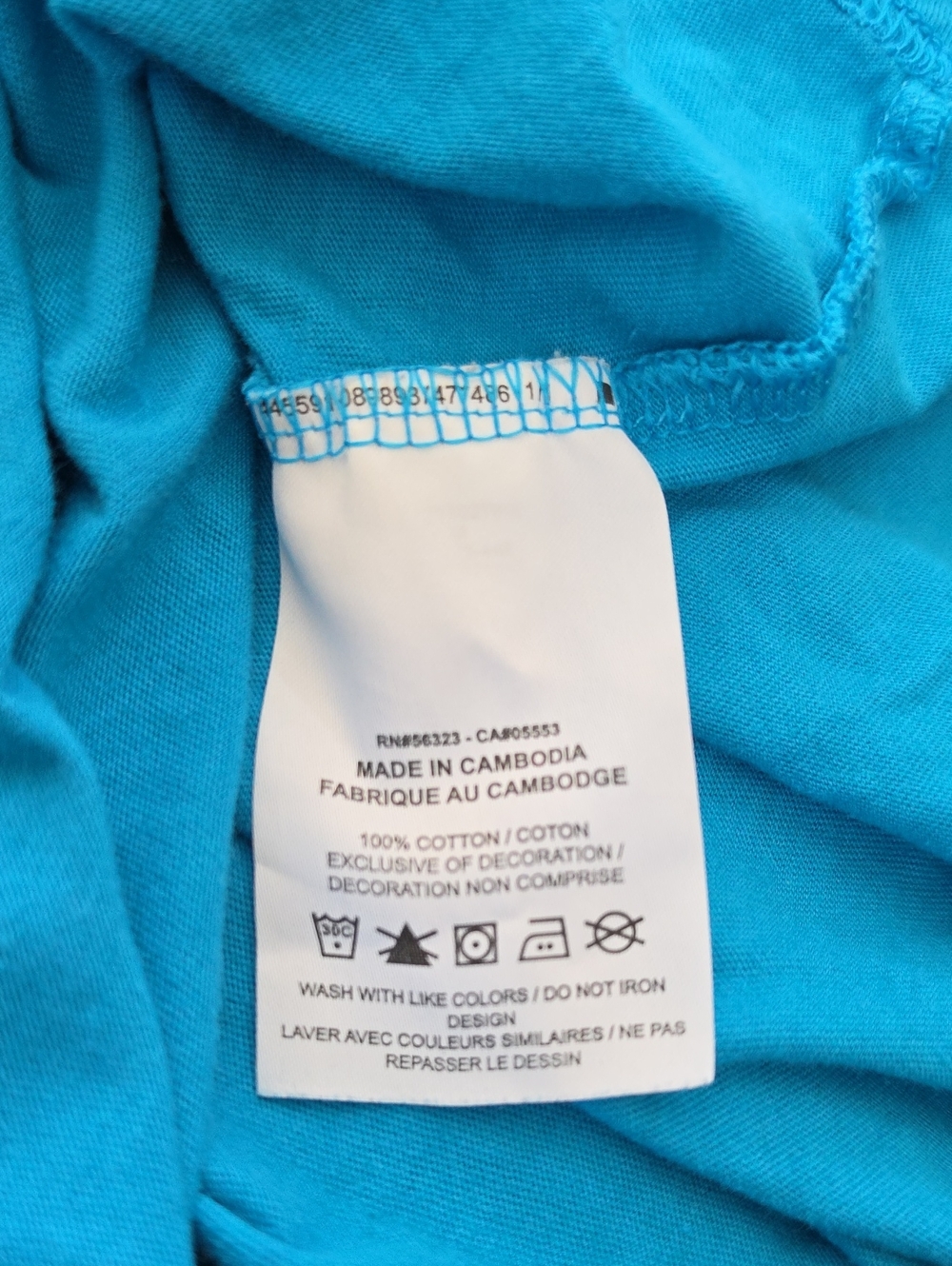 Nike Bright Blue Cropped Logo Tee Loose Fit Size Medium - Picture 6 of 7